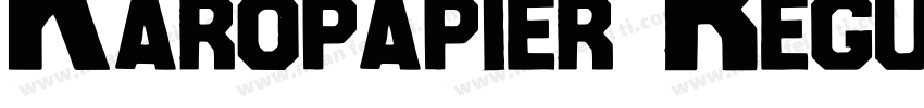 Karopapier Regular字体转换